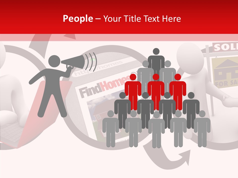 Togetherness White Closeup PowerPoint Template