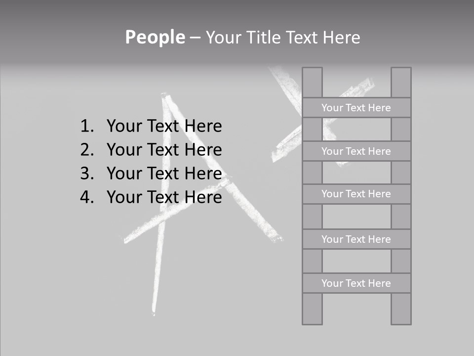 Elderly Hand Young PowerPoint Template