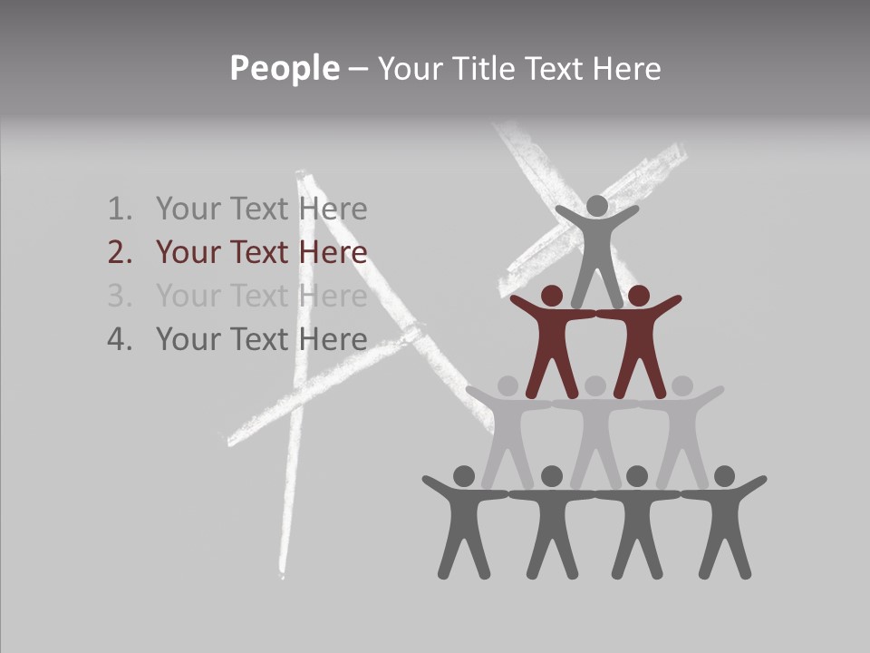 Elderly Hand Young PowerPoint Template