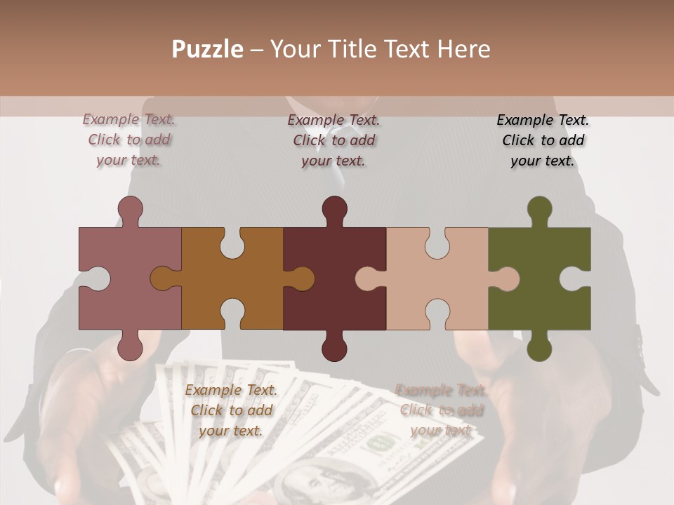 Assistance White Background Two PowerPoint Template