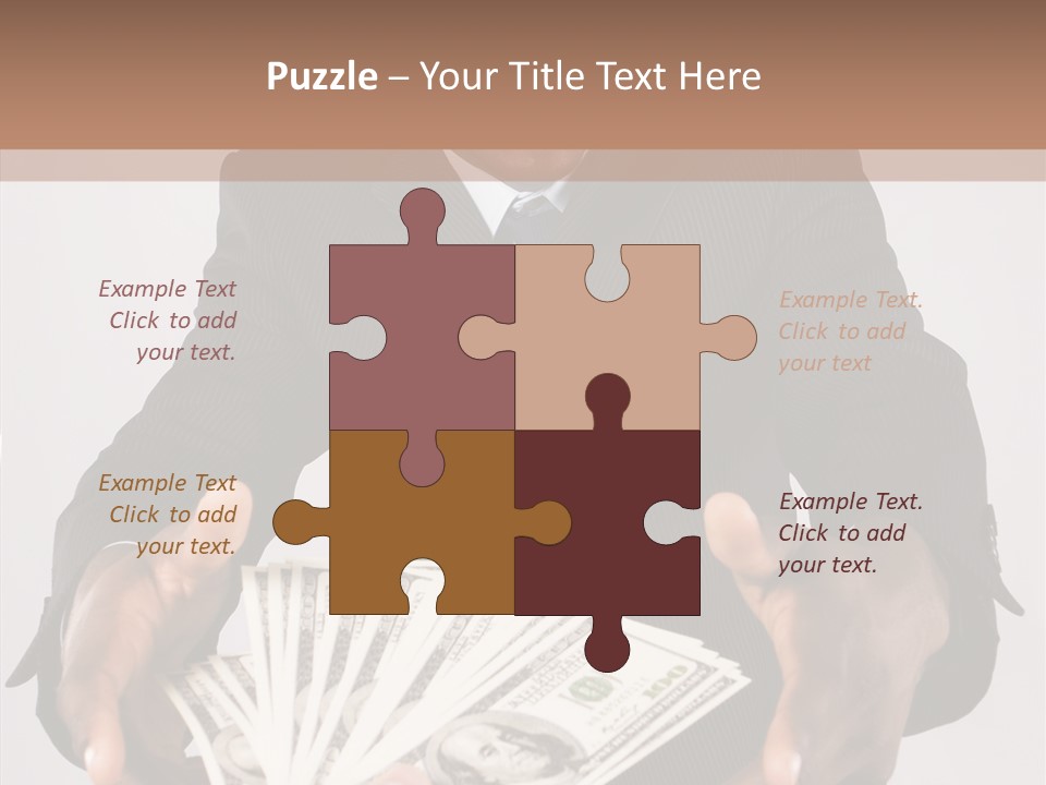 Assistance White Background Two PowerPoint Template