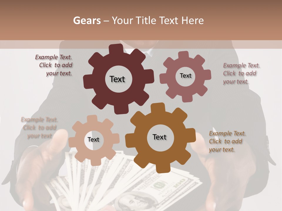 Assistance White Background Two PowerPoint Template