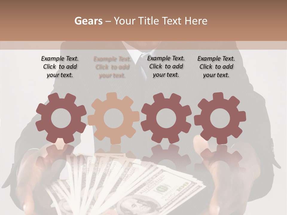 Assistance White Background Two PowerPoint Template