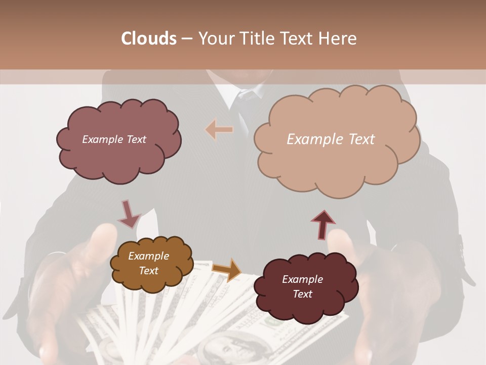 Assistance White Background Two PowerPoint Template