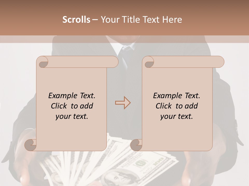 Assistance White Background Two PowerPoint Template