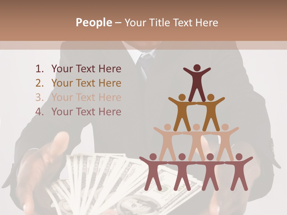 Assistance White Background Two PowerPoint Template