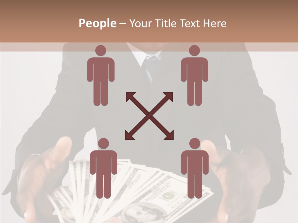 Assistance White Background Two PowerPoint Template