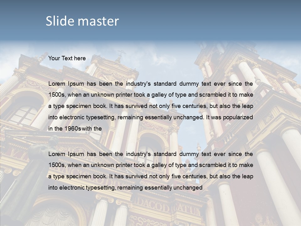 Elderly Touching Young PowerPoint Template