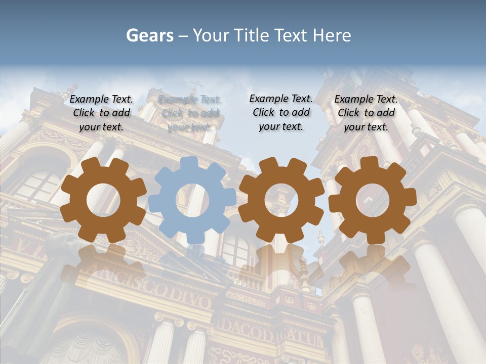 Elderly Touching Young PowerPoint Template