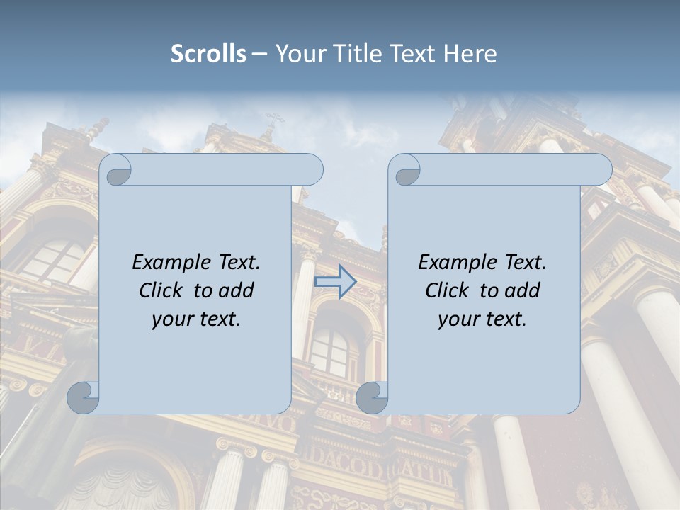 Elderly Touching Young PowerPoint Template