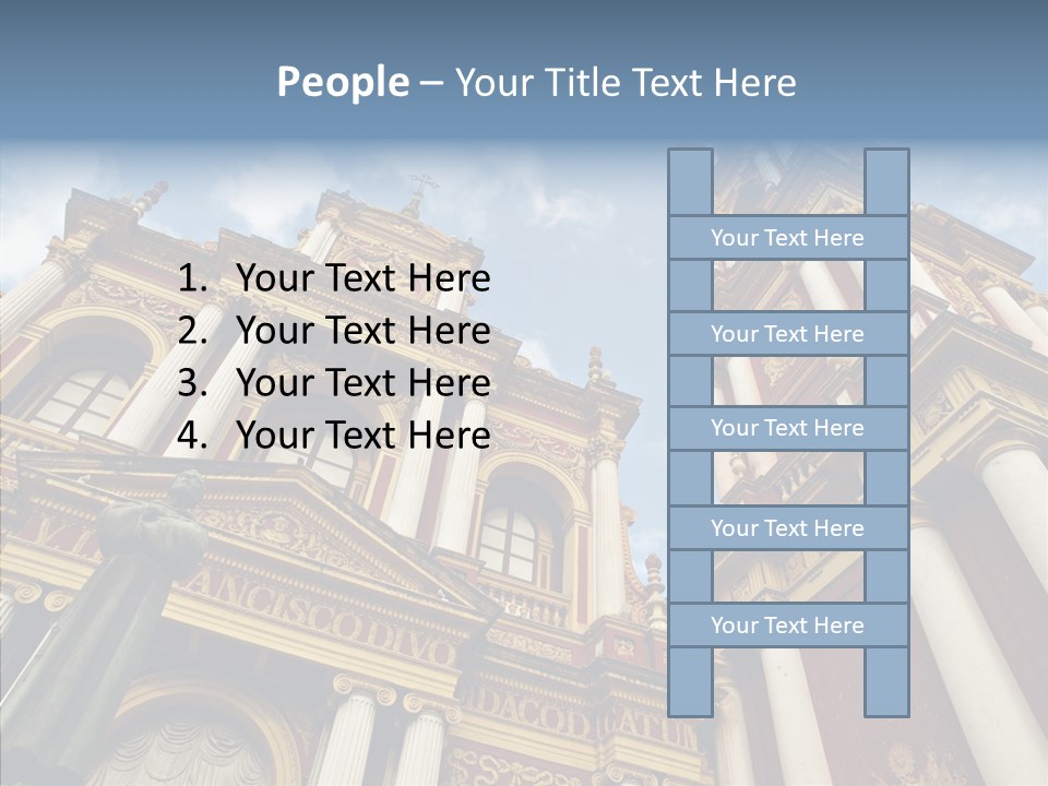 Elderly Touching Young PowerPoint Template