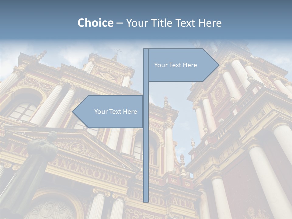 Elderly Touching Young PowerPoint Template