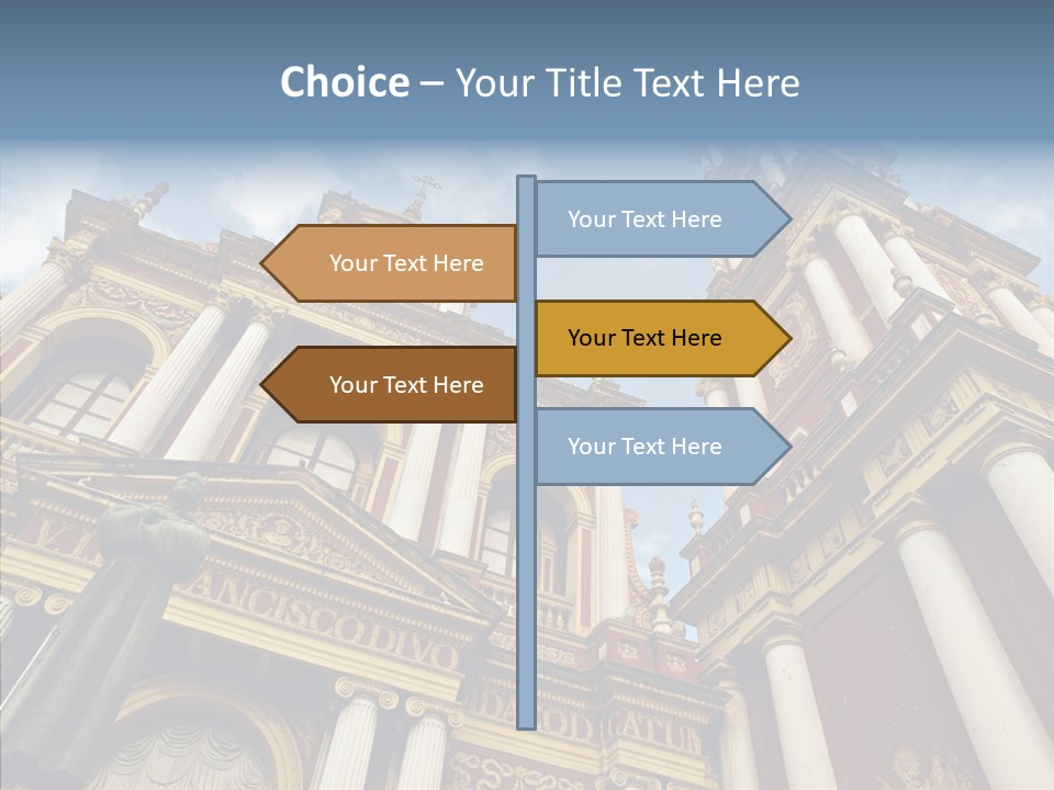 Elderly Touching Young PowerPoint Template