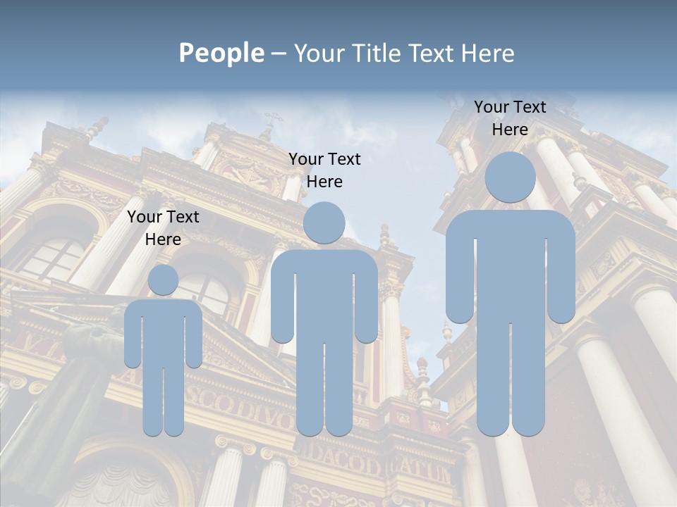 Elderly Touching Young PowerPoint Template