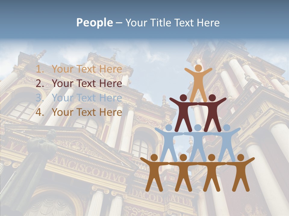 Elderly Touching Young PowerPoint Template