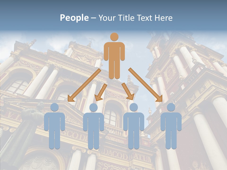 Elderly Touching Young PowerPoint Template