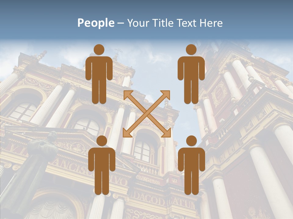 Elderly Touching Young PowerPoint Template