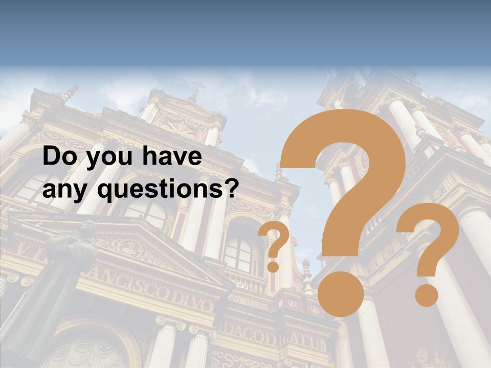 Elderly Touching Young PowerPoint Template