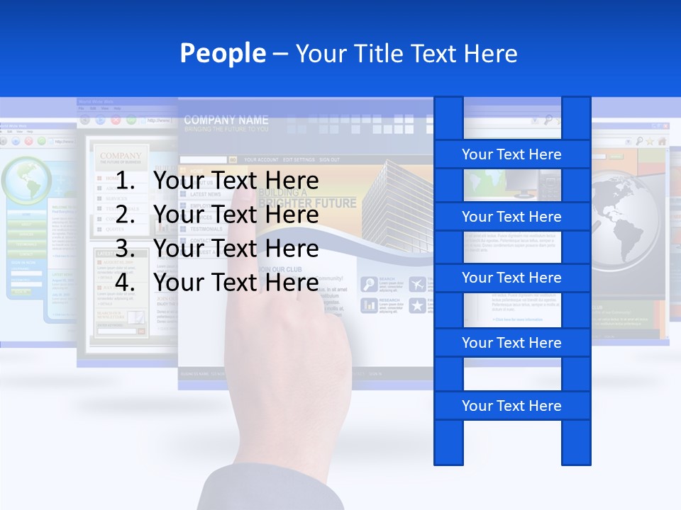 White Grandmother Women PowerPoint Template