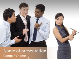 Female White Background PowerPoint Template