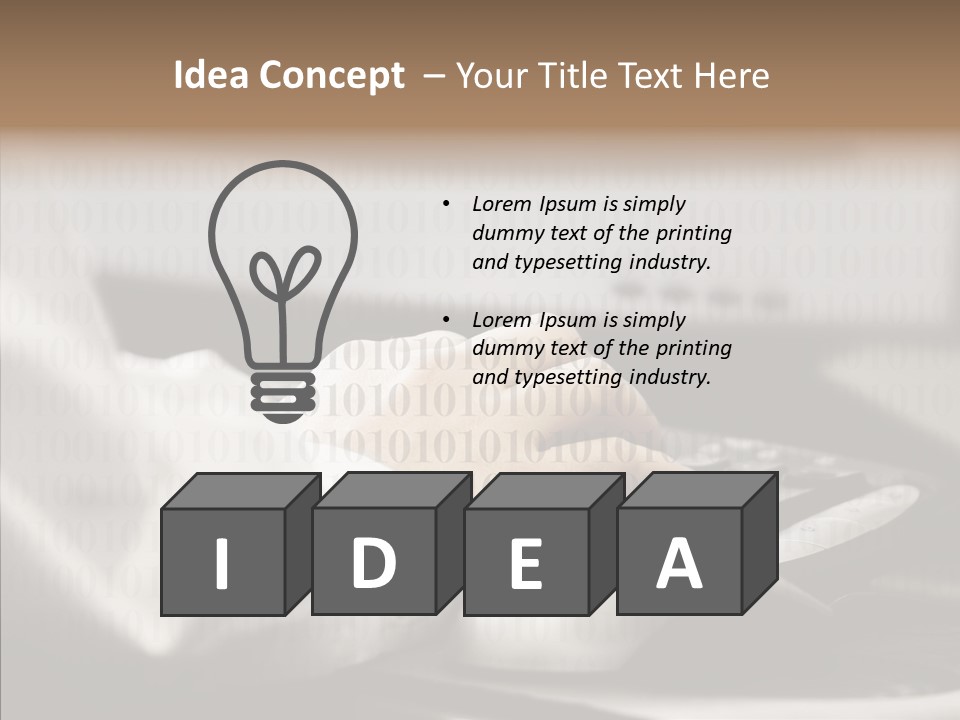 Helping Hand Young Close Up PowerPoint Template