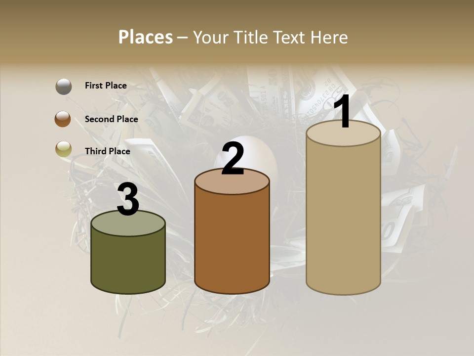 Elderly Finger White Background PowerPoint Template