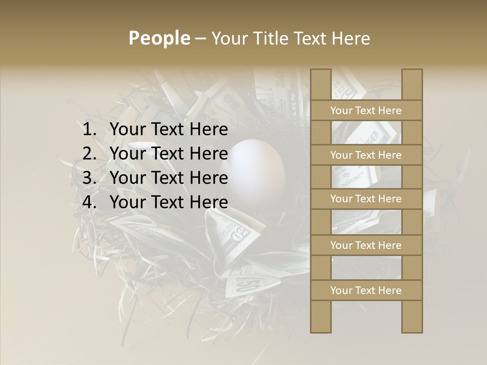 Elderly Finger White Background PowerPoint Template