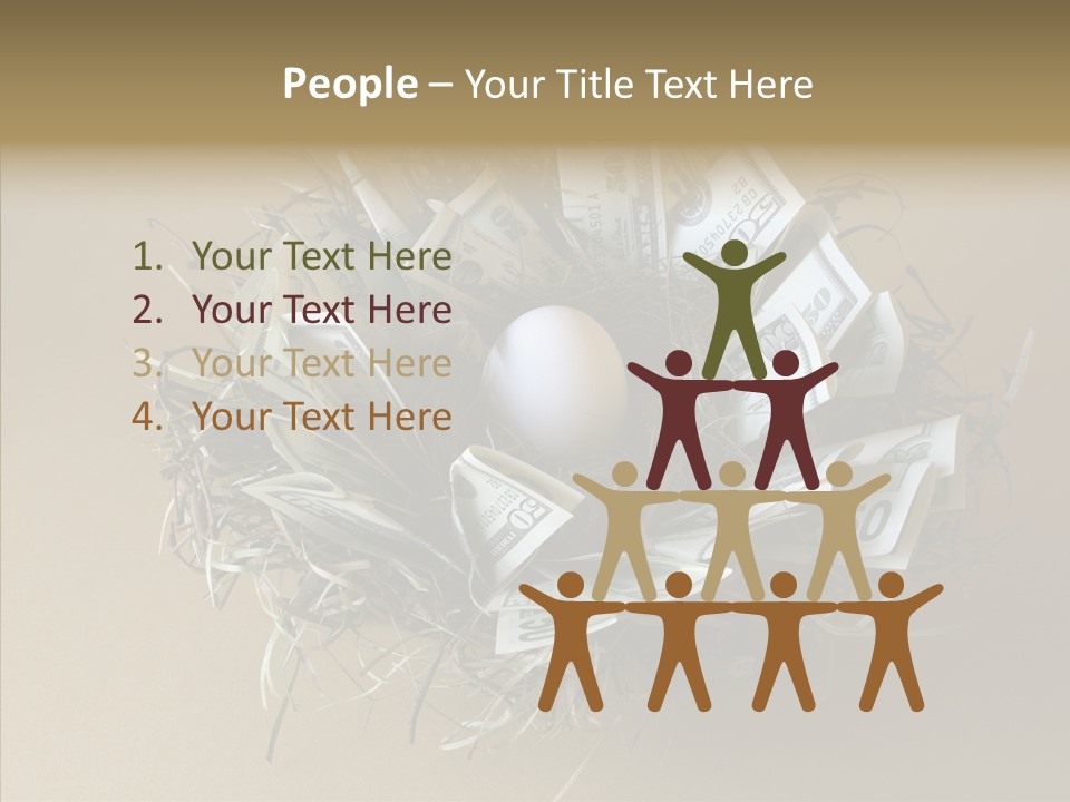 Elderly Finger White Background PowerPoint Template