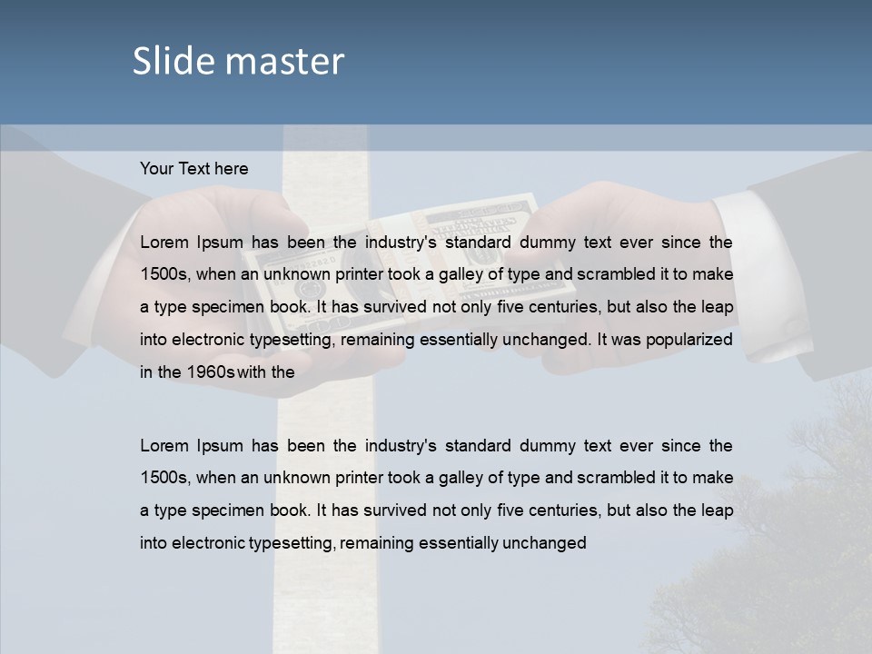 Sharing Hold Two PowerPoint Template