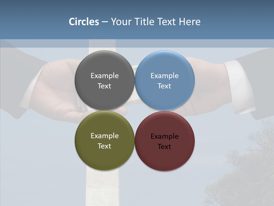 Sharing Hold Two PowerPoint Template