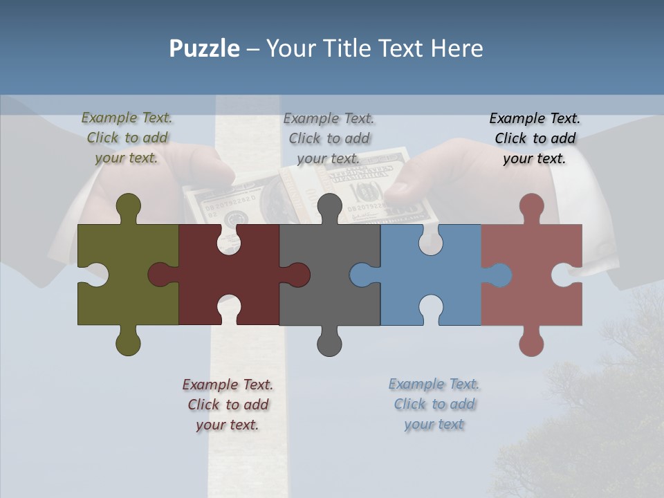 Sharing Hold Two PowerPoint Template