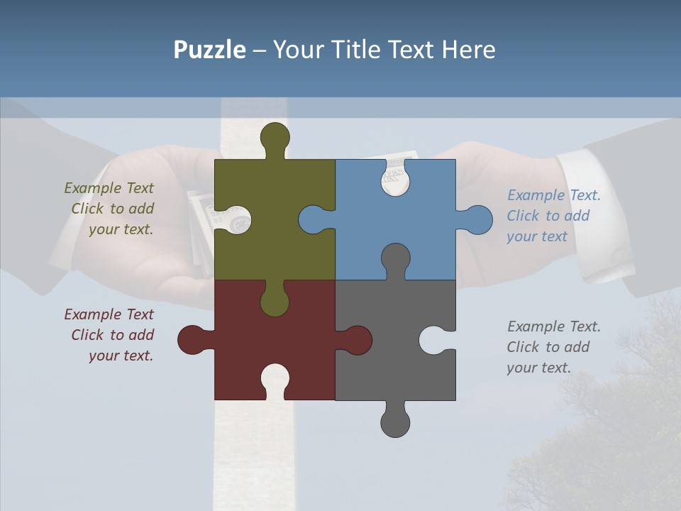 Sharing Hold Two PowerPoint Template