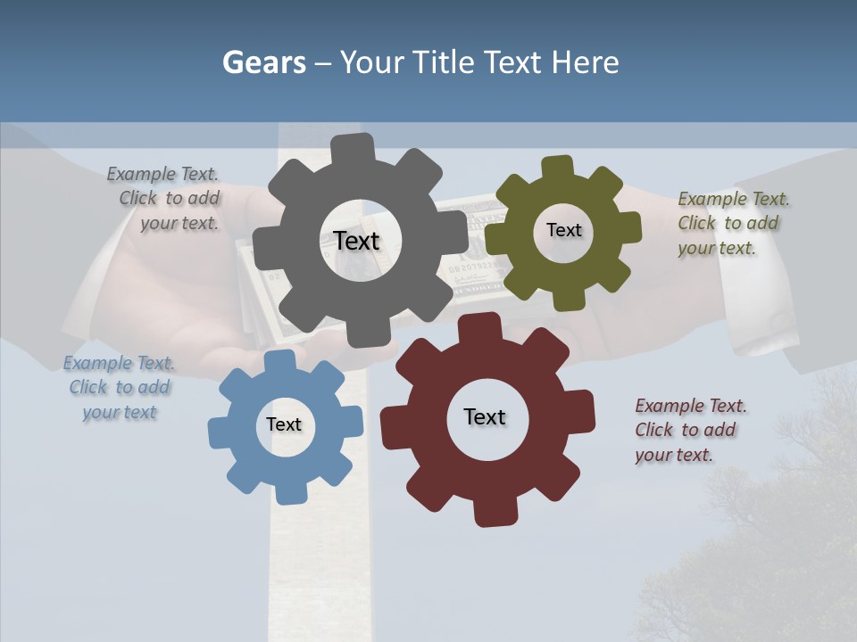 Sharing Hold Two PowerPoint Template