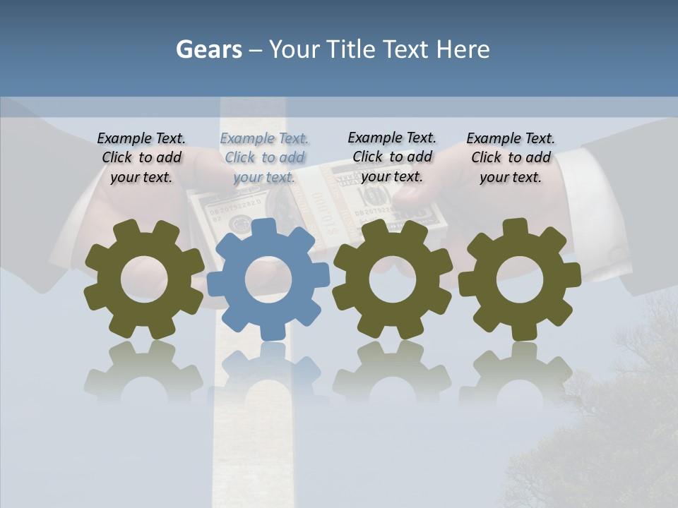 Sharing Hold Two PowerPoint Template