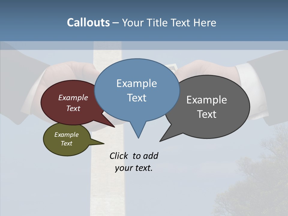 Sharing Hold Two PowerPoint Template