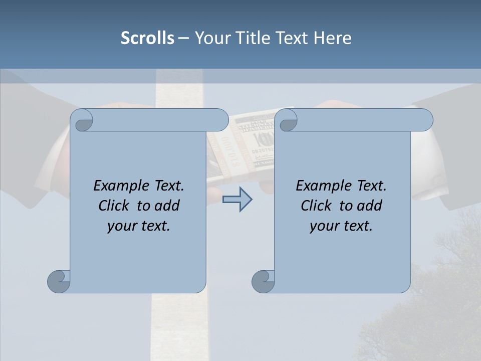 Sharing Hold Two PowerPoint Template
