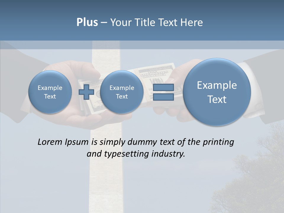 Sharing Hold Two PowerPoint Template