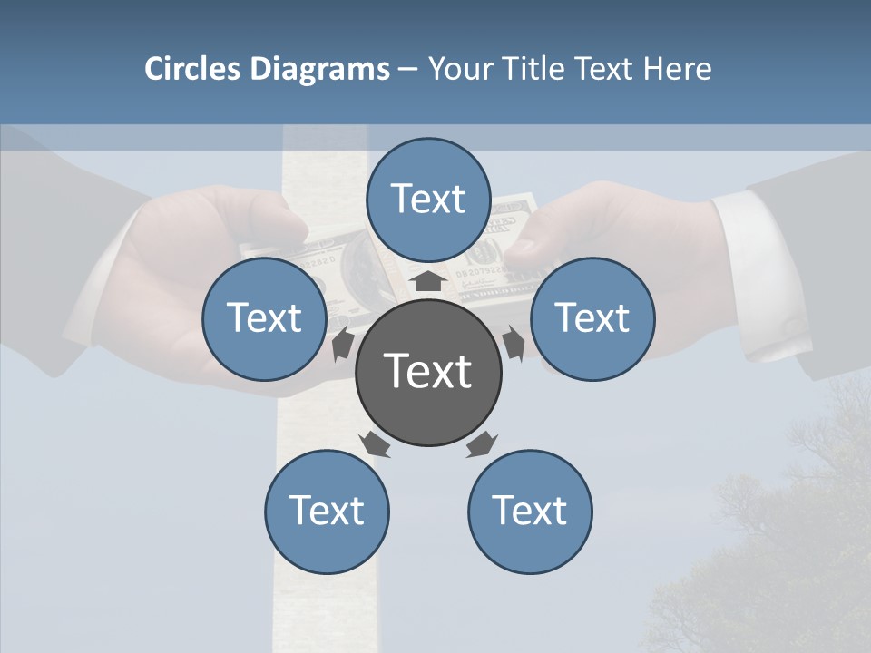 Sharing Hold Two PowerPoint Template