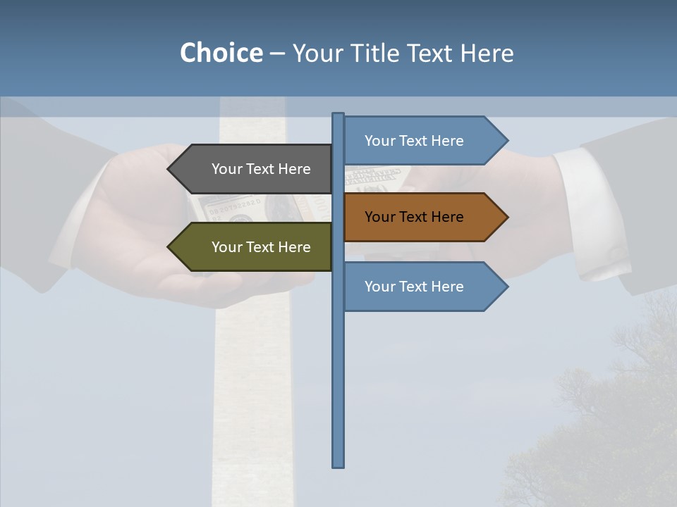 Sharing Hold Two PowerPoint Template
