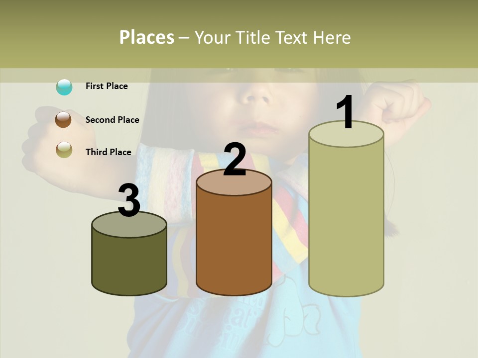 Young Finger White Background PowerPoint Template