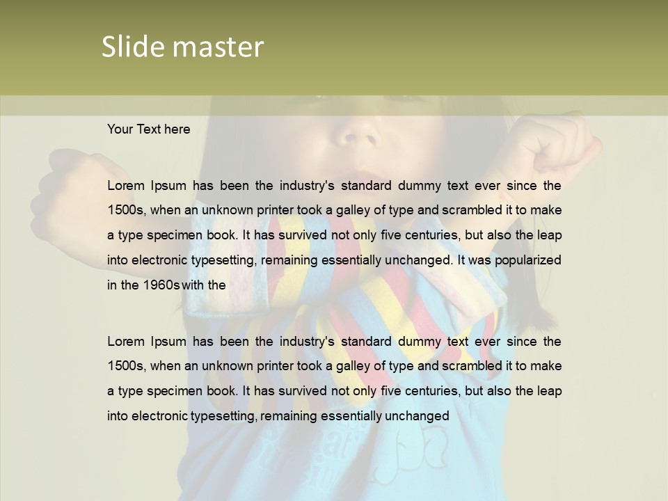 Young Finger White Background PowerPoint Template