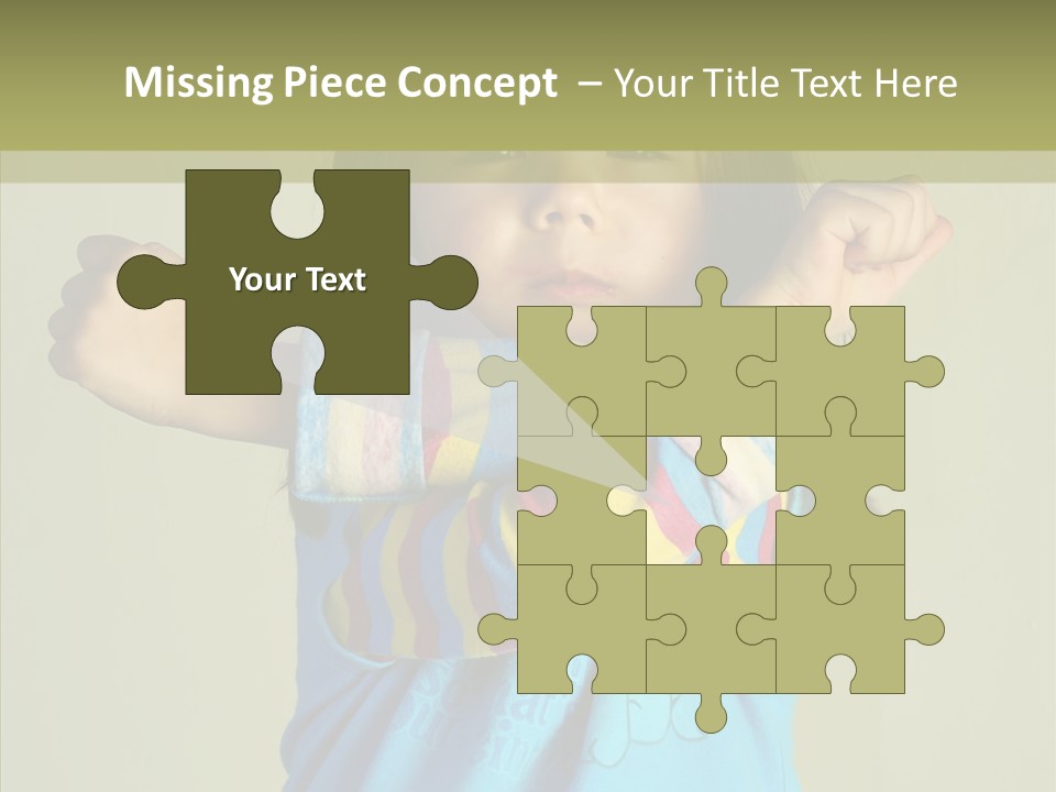 Young Finger White Background PowerPoint Template