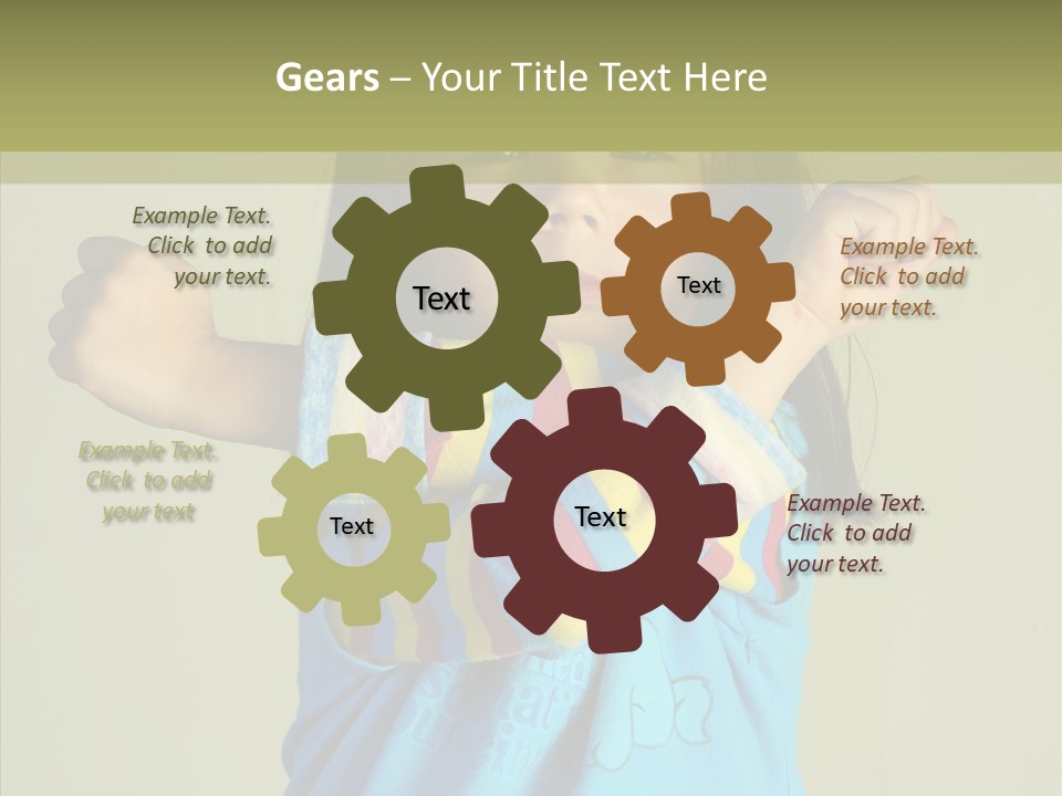 Young Finger White Background PowerPoint Template