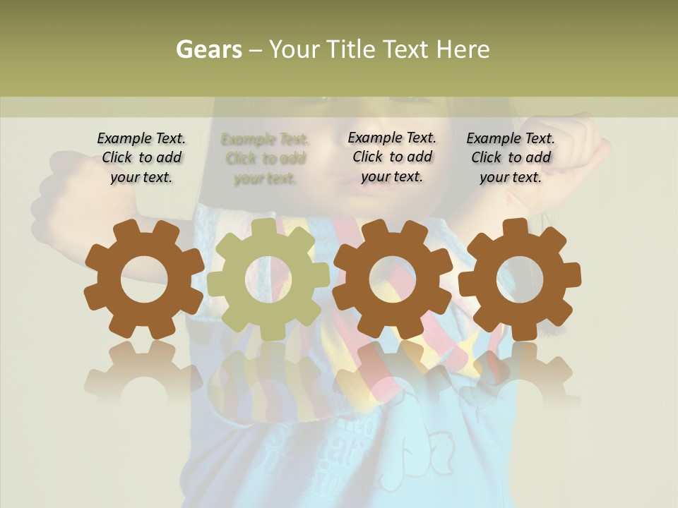 Young Finger White Background PowerPoint Template