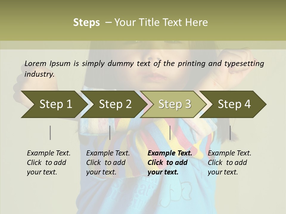 Young Finger White Background PowerPoint Template