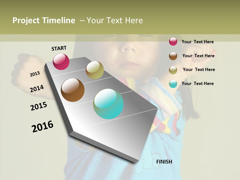 Young Finger White Background PowerPoint Template