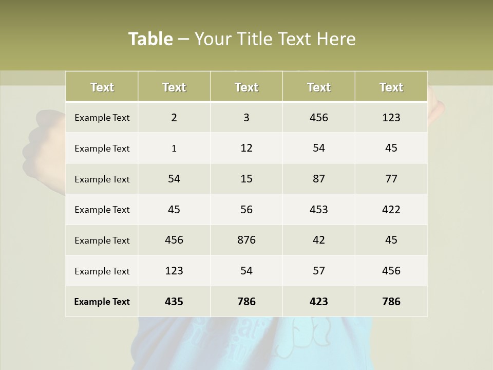 Young Finger White Background PowerPoint Template