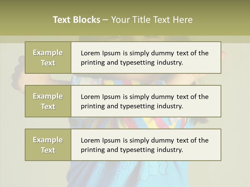 Young Finger White Background PowerPoint Template