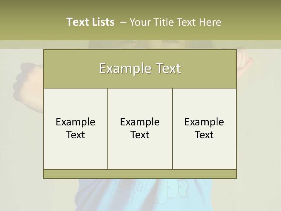 Young Finger White Background PowerPoint Template