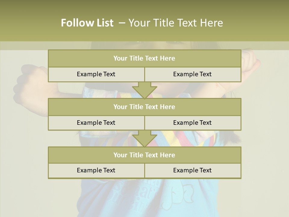 Young Finger White Background PowerPoint Template